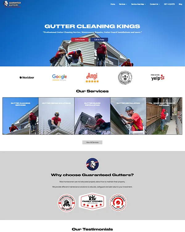 Guaranteed gutters