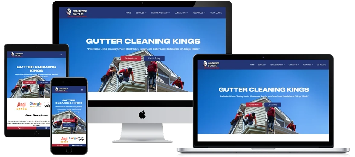 Guaranteed Gutters Website View on Devices