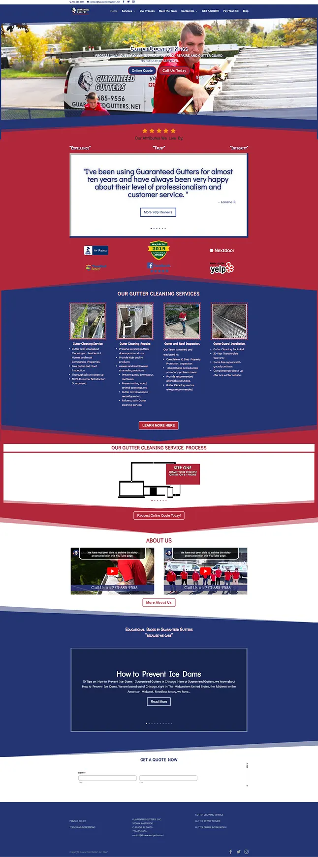 Before Guaranteed Gutters Website