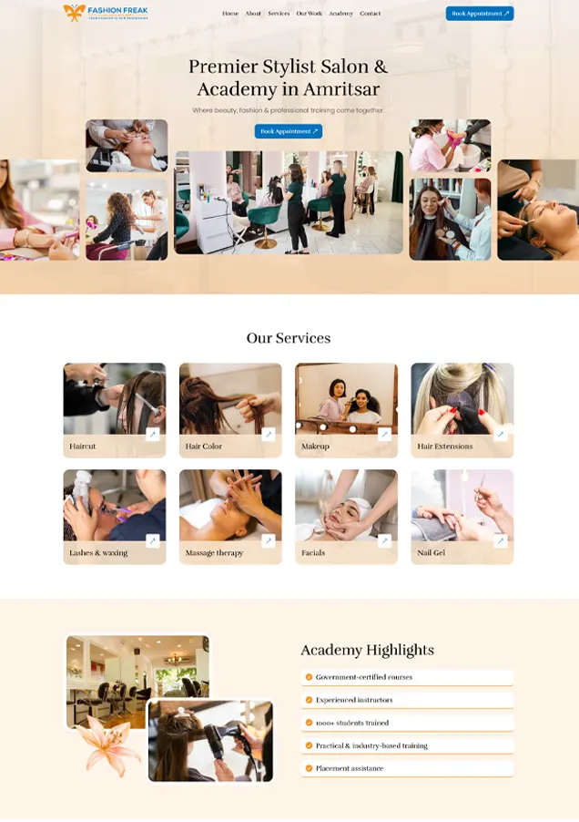 Fashion freak home page