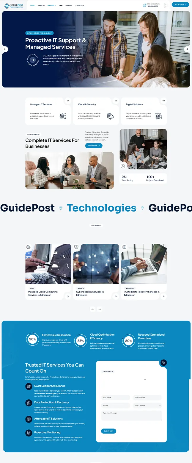 Guide post after design