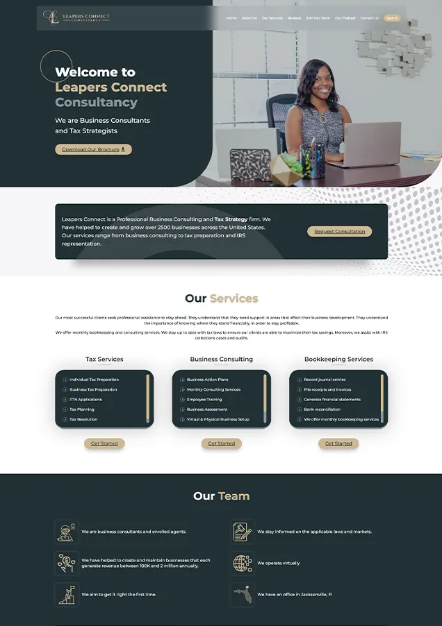 Leapers consultancy home page