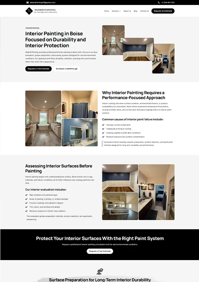 Madrid painting service inner page