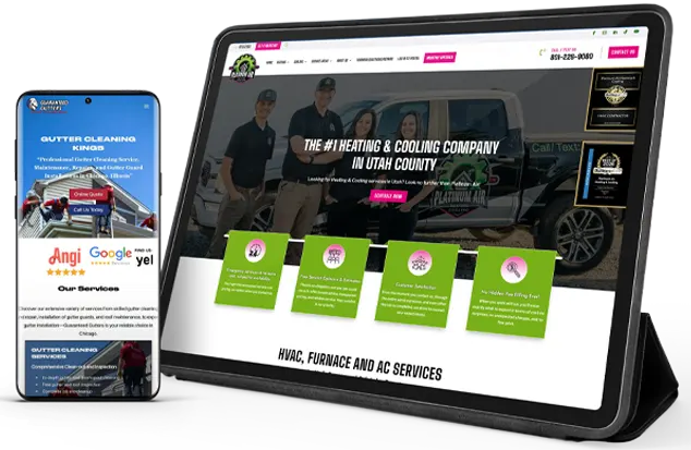 Responsive website design screen