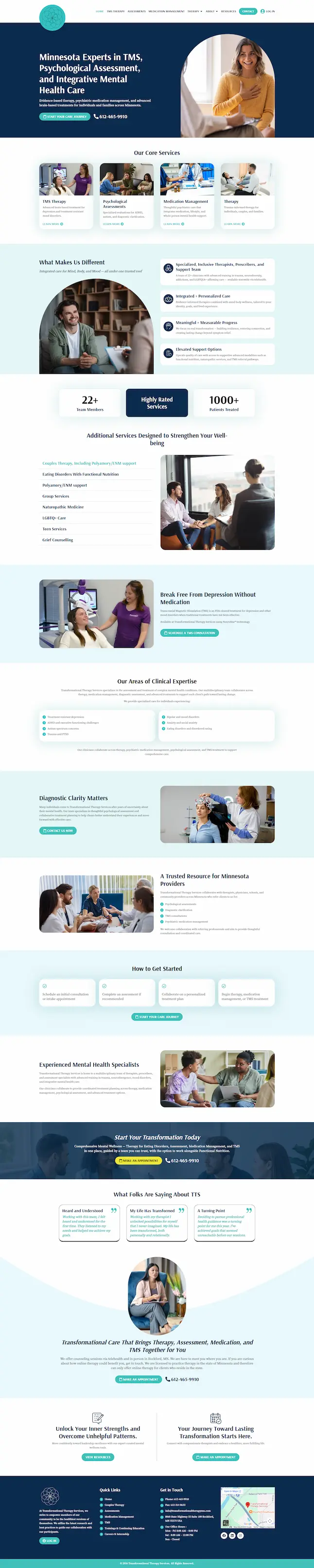 After Transformational Therapy Website