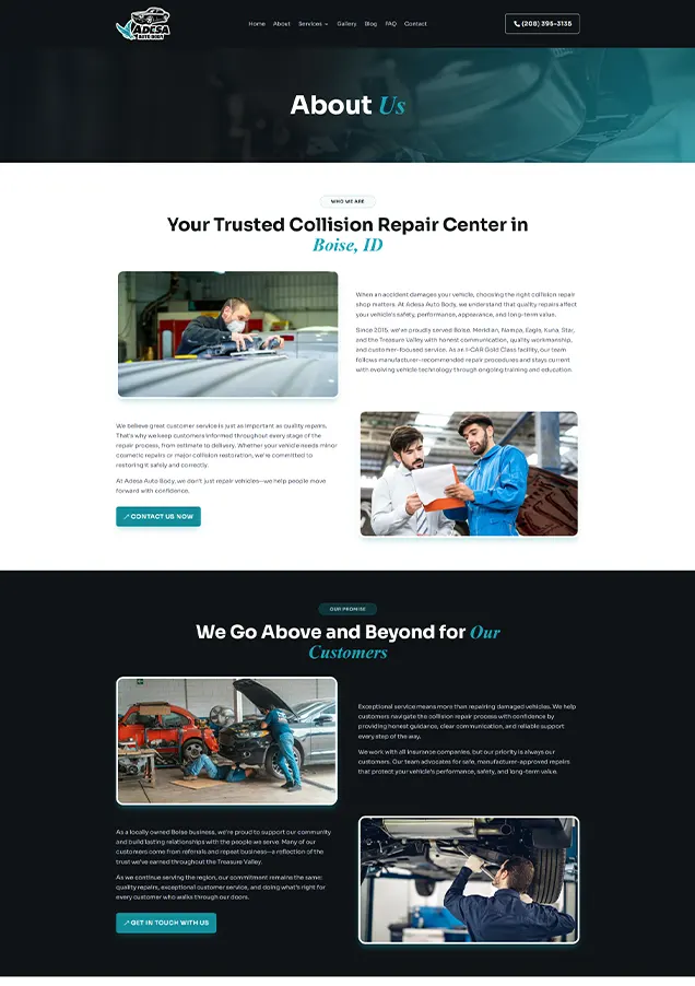 Adesa auto body about page