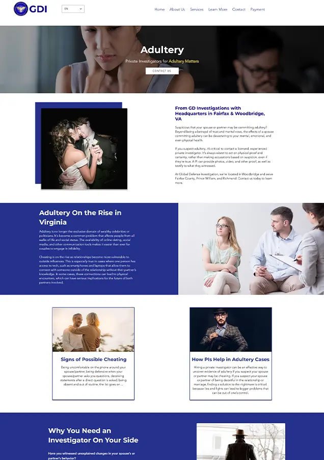 Global defense investigation service inner page