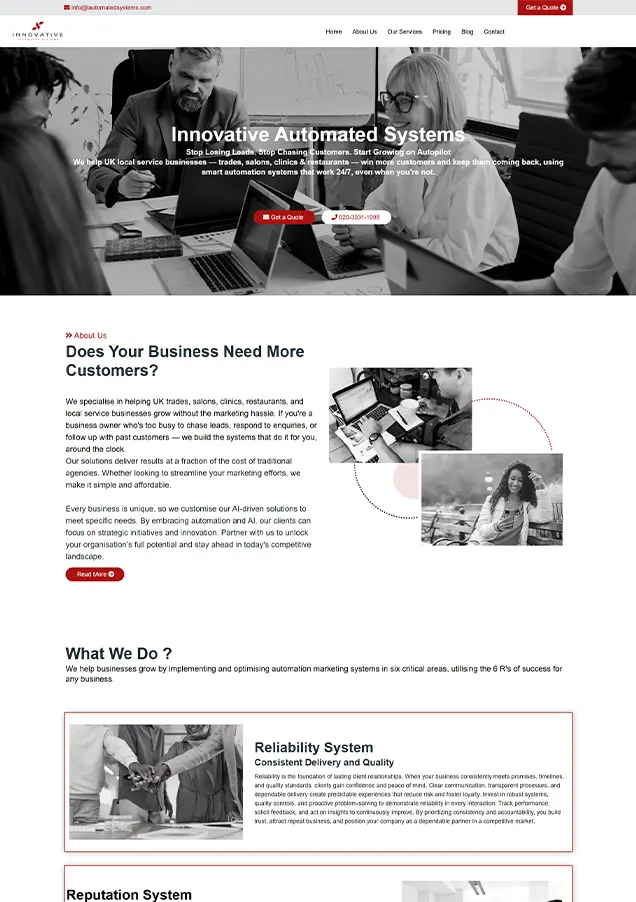 Innovative automated systems home page