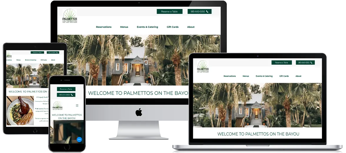 Palmettos on the bayou on devices