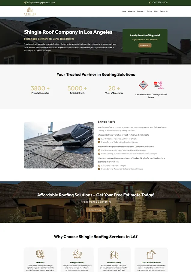 Premium building and design service inner page