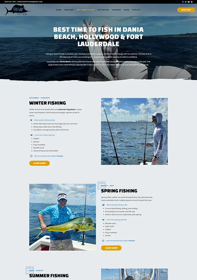 The way sportfishing best time to finish page