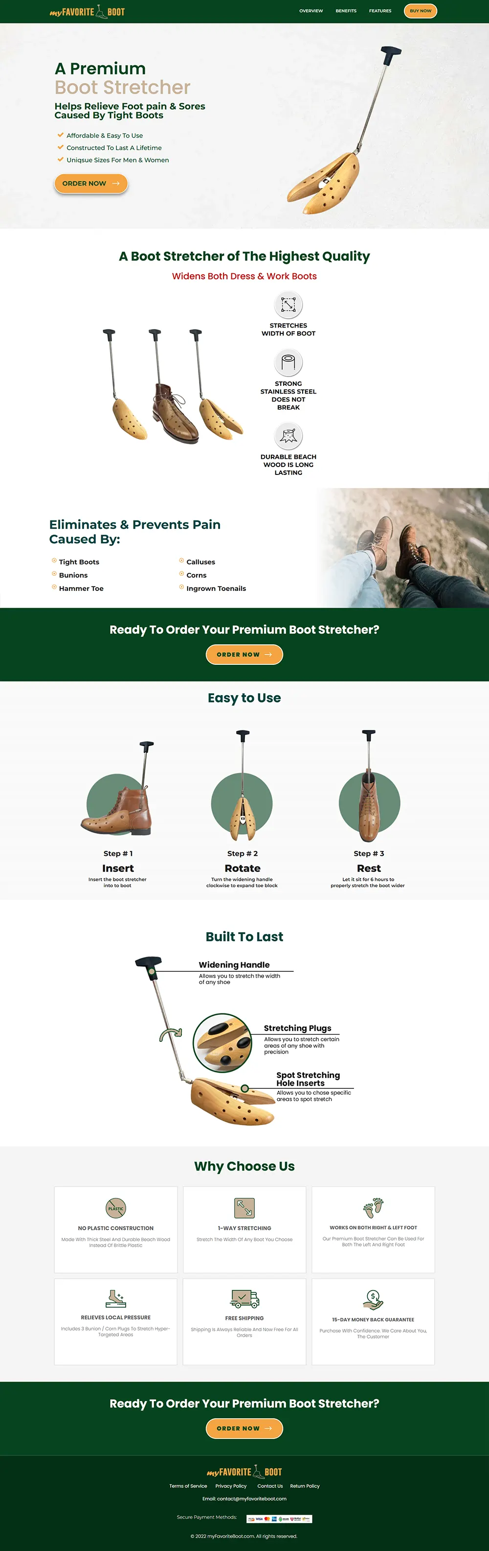 My favorite boot full hero page