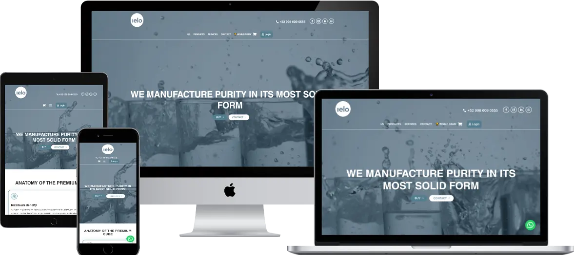 Ielo website view on devices